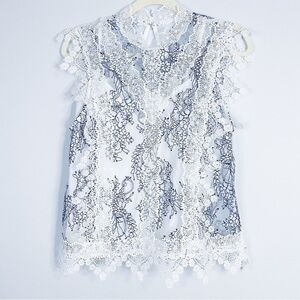 Adelyn Rae - Lace Overlay Top